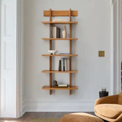West Elm Otto Wall-Mounted Solid Wood Ladder Shelf (28")