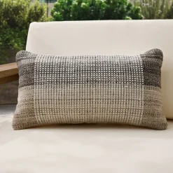 West Elm Outdoor Natural Half Block Pillow