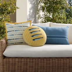 West Elm Outdoor Sardine Stripe Pillow Set