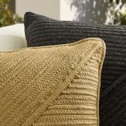 West Elm Outdoor Split Faux Jute Pillow