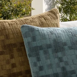 West Elm Outdoor Textured Checker Pillow