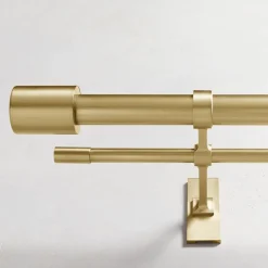 West Elm Oversized Adjustable Curtain Rod w/ Cylinder Finials