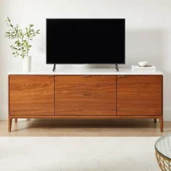 West Elm Parker Marble Media Console (–)