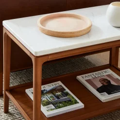 West Elm Parker Marble Side Table (30")