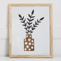 West Elm Pauline Stanley Studio Wall Art - Dotted Terracotta Vase