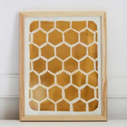 West Elm Pauline Stanley Studio Wall Art - Honeycomb Pattern