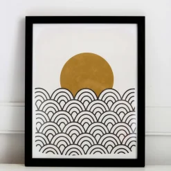 West Elm Pauline Stanley Studio Wall Art - Waves & Sun