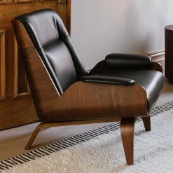 West Elm Paulo Bent Ply Leather Chair