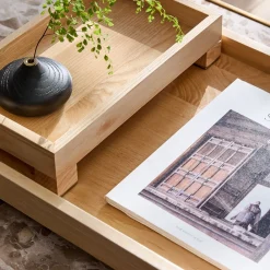 West Elm Pedestal Wood Trays