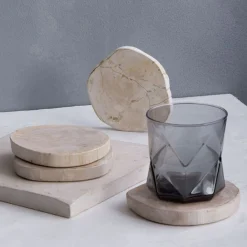 West Elm Petrified Wood Coaster Sets