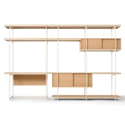West Elm Pierce Wall Desk w/ Extra Wide Shelf Unit (122")