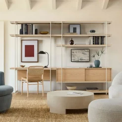 West Elm Pierce Wall Desk w/ Wide Shelf Unit (110")
