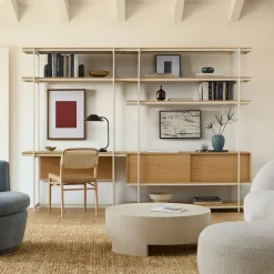 West Elm Pierce Wall Desk w/ Wide Shelf Unit (110")