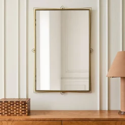 West Elm Pierce & Ward Brass Wall Mirror