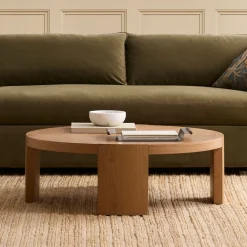 West Elm Pierce & Ward Burl Inlay Coffee Table (42")