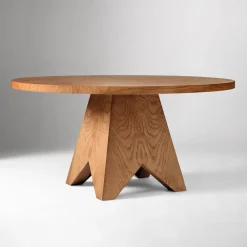 West Elm Pierce & Ward Burl Wood Round Dining Table (60")