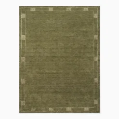West Elm Pierce & Ward Deco Border Handwoven Wool Rug