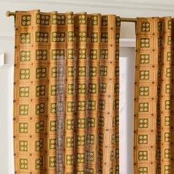 West Elm Pierce & Ward Floral Grid Curtain