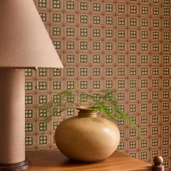 West Elm Pierce & Ward Floral Grid Peel & Stick Wallpaper