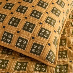 West Elm Pierce & Ward Floral Grid Quilt & Shams