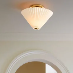 West Elm Pierce & Ward Pleated Flush Mount (12")