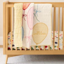 Kids West Elm Pink Chicken Balloons Baby Bedding Collection
