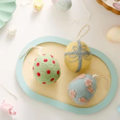 Kids West Elm Pink Chicken Egg Ornaments (Set of 3)