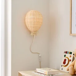 Kids West Elm Pink Chicken Rattan Balloon Sconce (11")