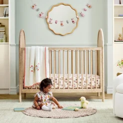 Kids West Elm Pink Chicken Spring Floral Playmat