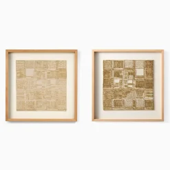 West Elm Pixelated Embroidery Wall Art