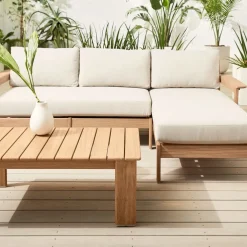 West Elm Playa Outdoor Reversible Sectional (92"), Lounge Chair & Coffee Table Set