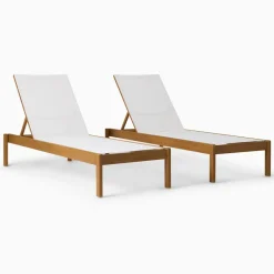 West Elm Playa Outdoor Textilene Stacking Chaise Lounge Protective Cover