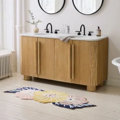 West Elm Poppy Floral Bath Runner
