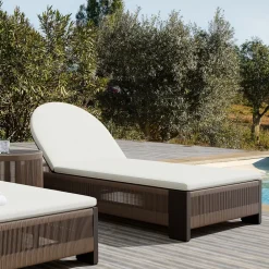 West Elm Porto Aluminum Outdoor Chaise Lounge