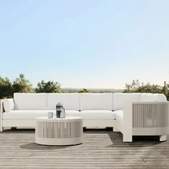 West Elm Porto Aluminum Outdoor 4-Piece L-Shaped Sectional (129")