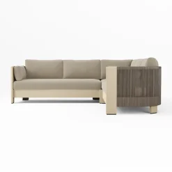 West Elm Porto Aluminum 3-Piece L-Shaped Sectional Cushion Covers
