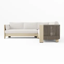 West Elm Porto Aluminum 3-Piece L-Shaped Sectional Cushions