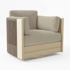 West Elm Porto Aluminum Swivel Chair Cushion Covers