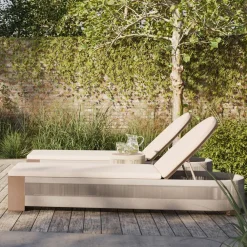 West Elm Porto Outdoor Chaise Lounge