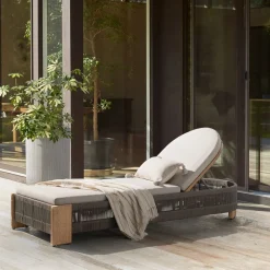 West Elm Porto Outdoor Chaise Lounge