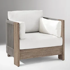 West Elm Porto Outdoor Lounge Chair & Ottoman Set