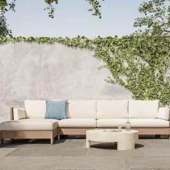 West Elm Porto Outdoor 3-Piece Chaise Sectional (134")