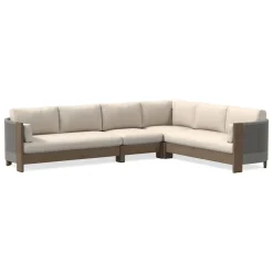 West Elm Porto Outdoor 4-Piece L-Shaped Sectional Cushion Covers