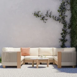 West Elm Porto Outdoor 6-Piece U-Shaped Sectional (126")