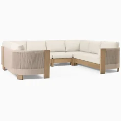 West Elm Porto Outdoor 6-Piece U-Shaped Sectional Protective Cover