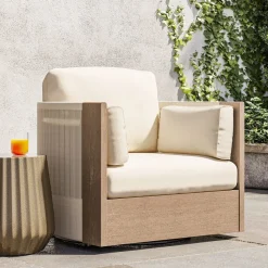 West Elm Porto Outdoor Swivel Chair