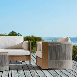 West Elm Porto Outdoor Swivel Chair