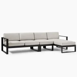 West Elm Portside Aluminum Outdoor 3-Piece Chaise Sectional Protective Cover