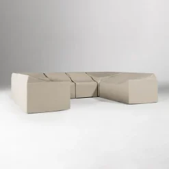 West Elm Portside Aluminum Outdoor 6-Piece U-Shaped Sectional Protective Cover