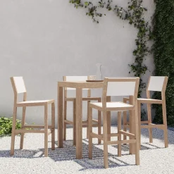 West Elm Portside Outdoor Bar Table (35") & Stools Set